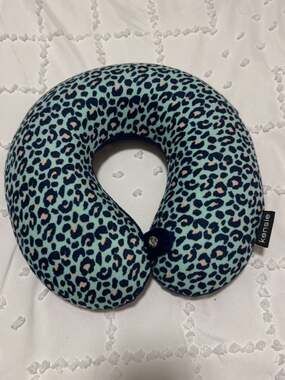 Kensie Leopard Print Travel Neck Pillow